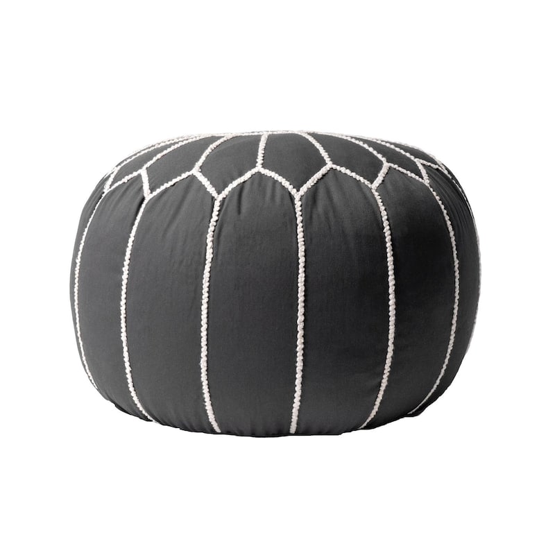 Nuloom Classic Moroccan Cotton Ottoman Pouf