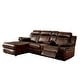 preview thumbnail 2 of 12, Furniture of America Faux Leather Reclining Sectional with Chaise