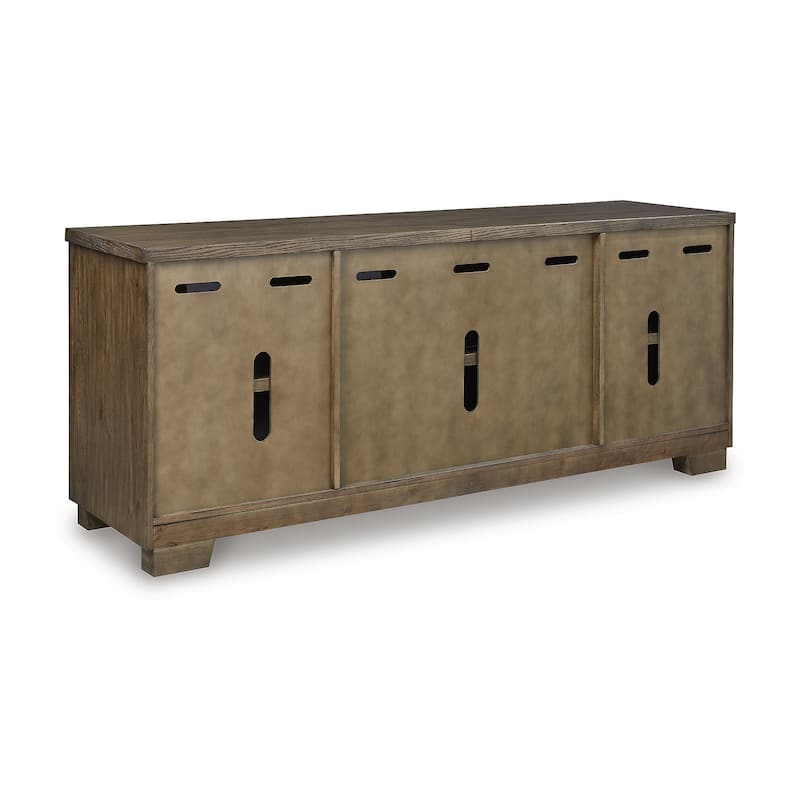 Signature Design by Ashley Rosswain Brown 80" TV Stand for TVs up to 91" - 79.5"W x 20.13"D x 32.13"H