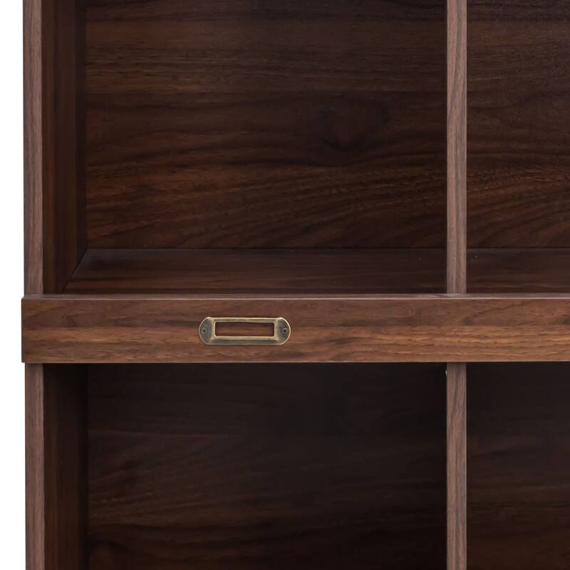 Large Wood Open Bookshelves, Freestanding Display Storage Shelves, Tall Bookcases for Living Room, Home Office