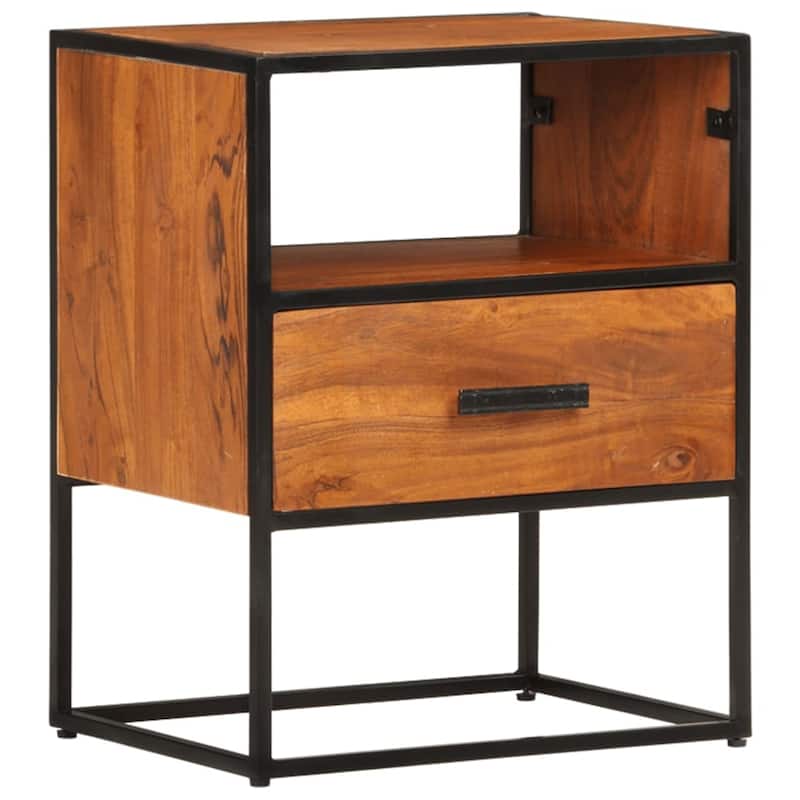 vidaXL Bed Cabinet 15.7"x11.8"x19.7" Solid Acacia Wood