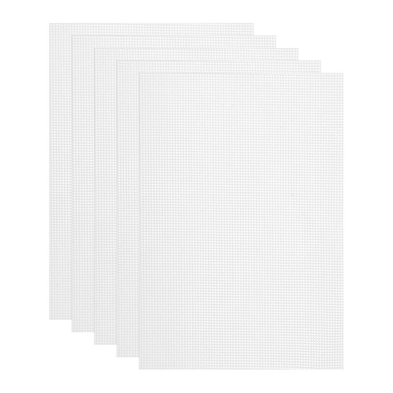 5 Pcs 11.2 x 7.9" Silicone Dehydrator Sheets Fruit Dryer Mesh Mat, White