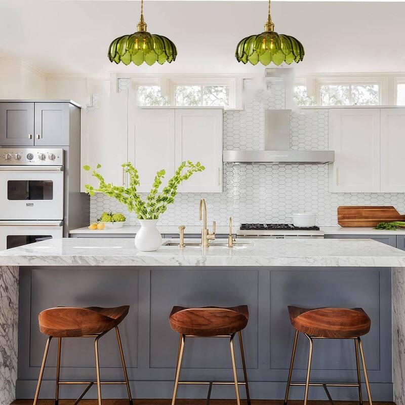 10 INCH kitchen lighting green pendant light glass pendant light
