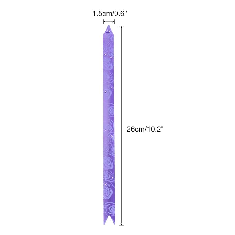 100Pcs Pull Bows Ribbon Gift Wrapping String Rose Pattern Bow Tie - Purple - 10"