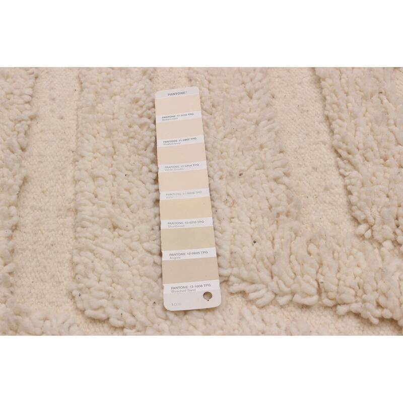 ECARPETGALLERY Hand-knotted Beni Ourain Cream Wool Rug - 2'0 x 3'7
