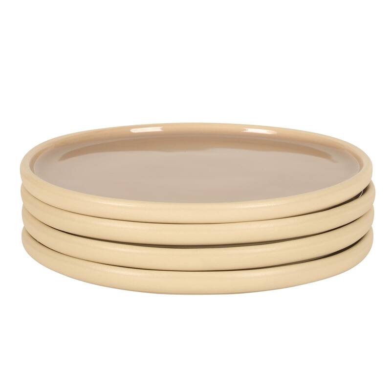 Gibson Elite - Made in Portugal - Port Gaia 10.2 Inch Dinner Plates Set of 4 - Reactive Glaze Dish Set