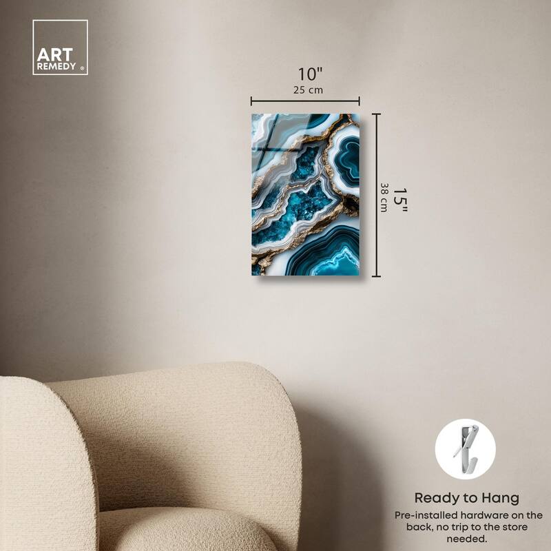 Teal Tides Treasure II Acrylic by Art Remedy, Ready to Hang