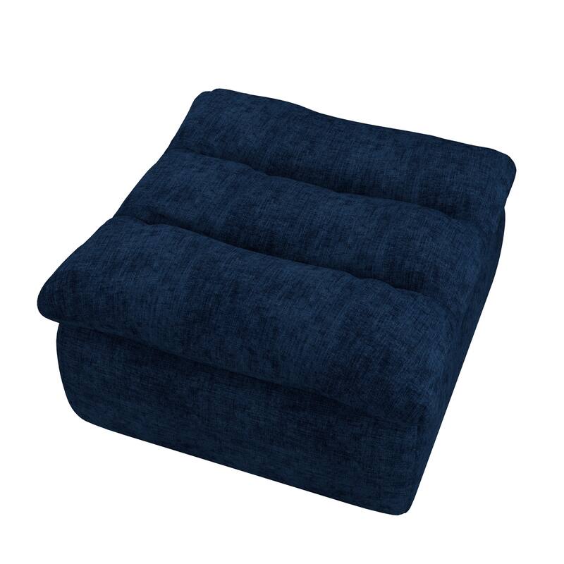 Lazy Floor Sofa,Modern armless and backless sofa chair,Comfy Accent Bean Bag Couch,suitable for living room bedroom office - Blue