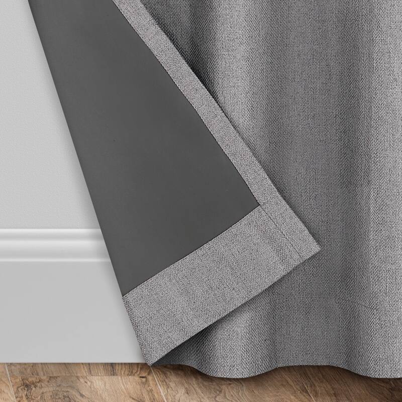Eclipse Welwick Magnitech 100% Blackout Curtain, Grommet Window Curtain Panel, Seamless Magnetic Closure (1 Panel)