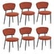 preview thumbnail 39 of 49, Hearth Upholstered Dinning Chair Set by Christopher Knight Home Set of 6 - Orange+Black