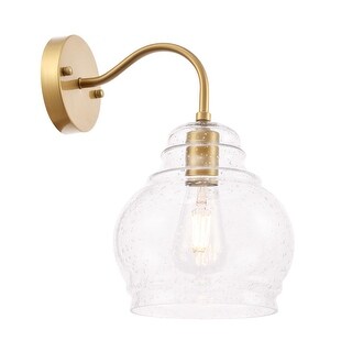 Windston 1-Light Clear Bubbled Glass Wall Sconce
