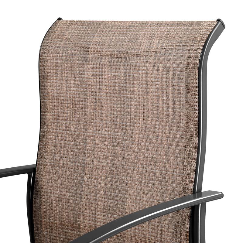 2 Pieces Wrought Iron Swivel Bar Chairs for Patio or Kitchen - 23.23" x 26.38" x 51.38"