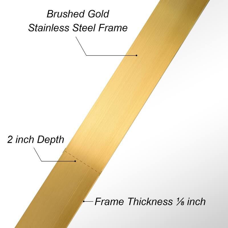 Ultra Stainless Steel Rectangular Wall Mirror