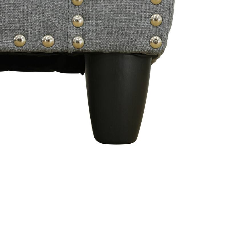 Modular Living Room Sectional with Storage Ottoman and Flip-Top Console, Black or Gray