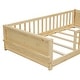preview thumbnail 26 of 44, Twin size Floor Platform Bed with Built-in Book Storage Rack