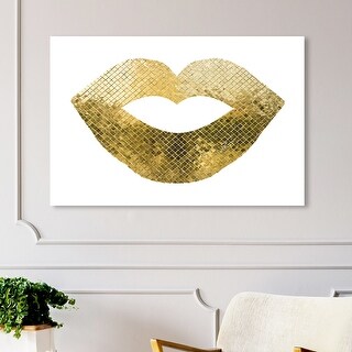 Oliver Gal 'Gold Lips' Fashion and Glam Wall Art Canvas Print Lips ...