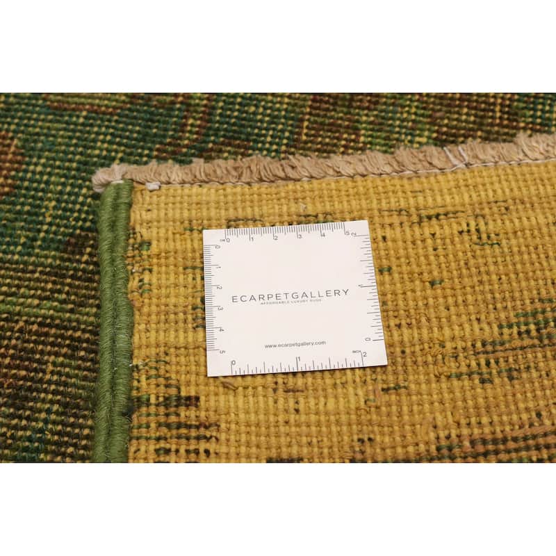 ECARPETGALLERY Hand-knotted Color Transition Green Wool Rug - 9'8 x 12'4