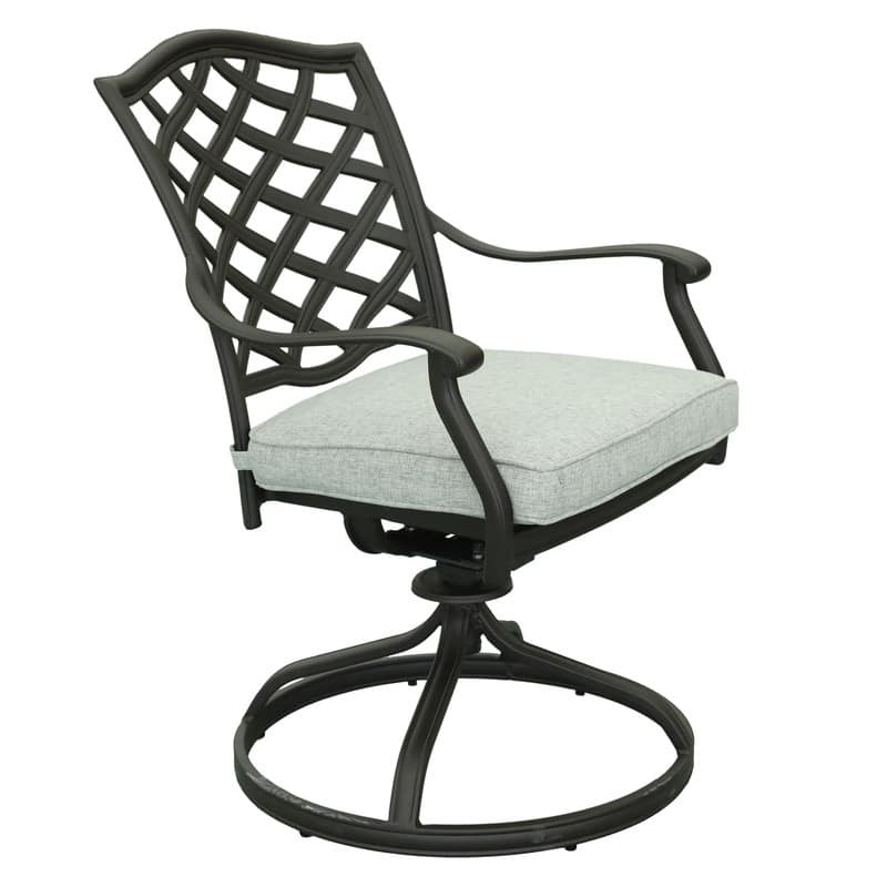 Torino Aluminum 5 Piece Round Dining Set with 4 Swivel Rockers