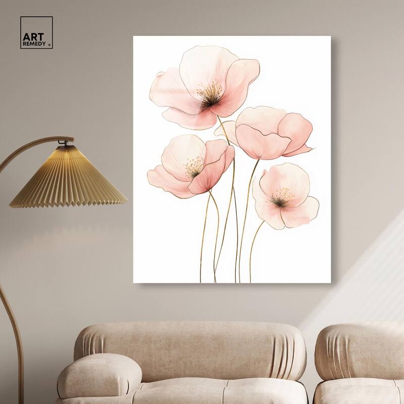 Pink Petal light Acrylic by Art Remedy, Ready to Hang