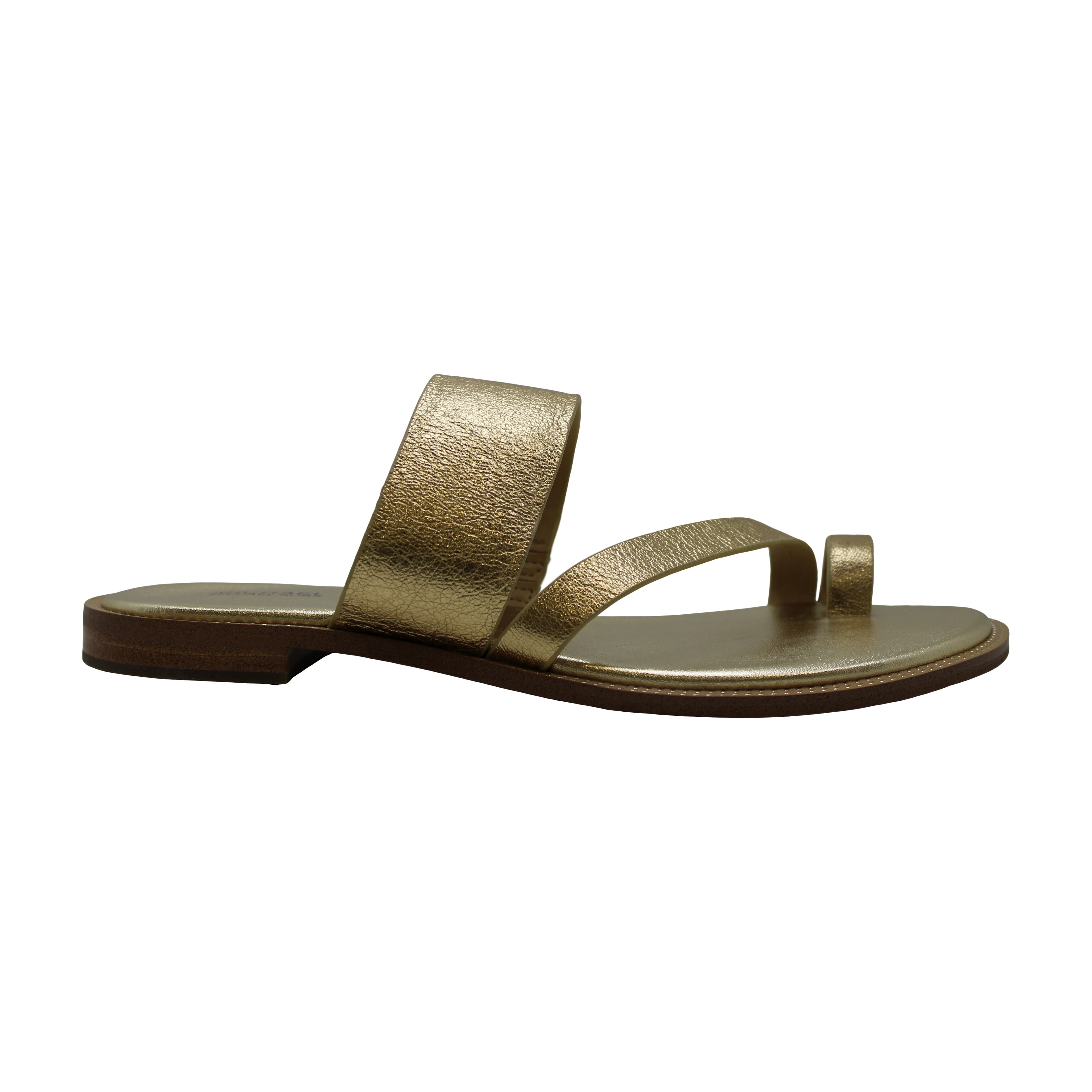 pratt logo and leather sandal