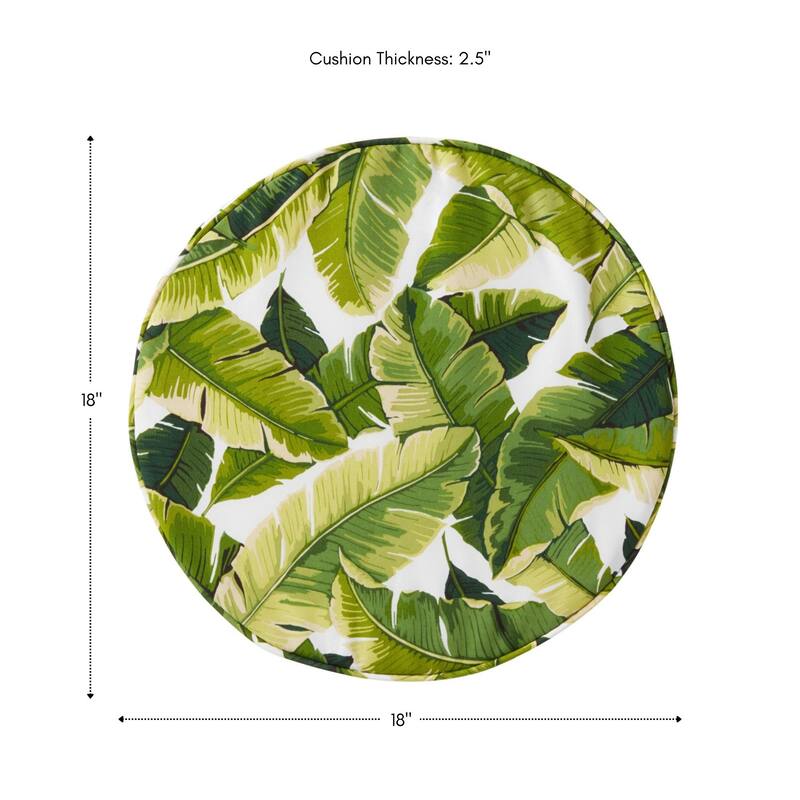 Greendale Home Fashions 18" Round Outdoor Chair Pad (Set of 2)