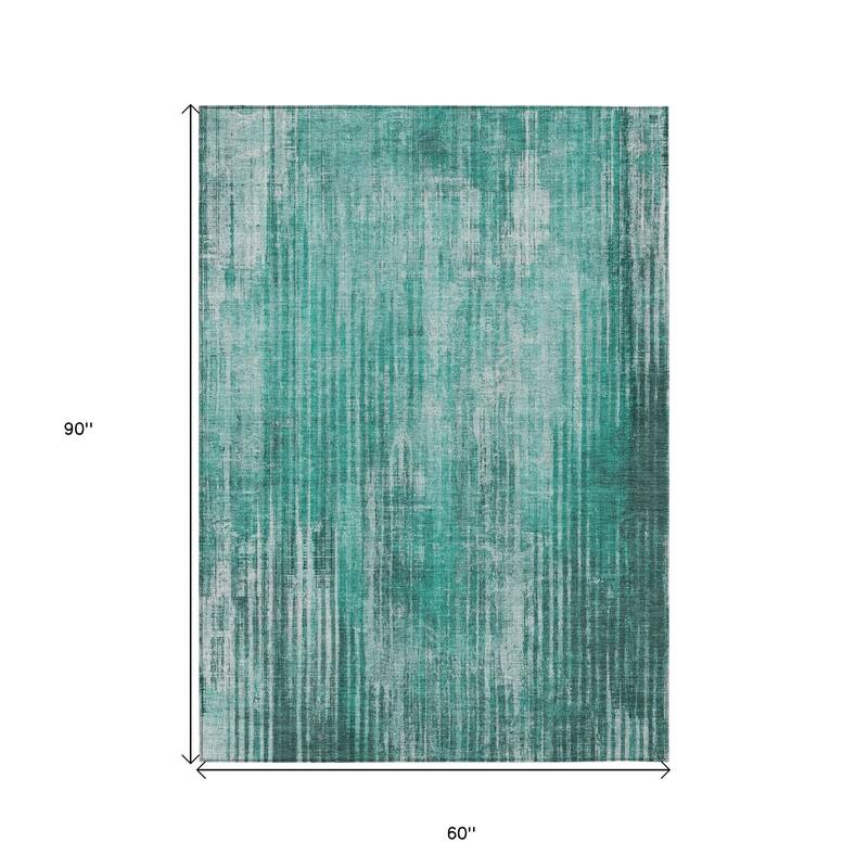 HomeRoots Striped Transitional Rectangle Outdoor Rug