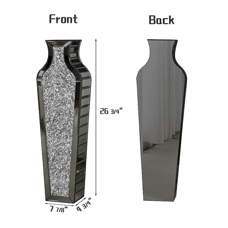 Glass Floor Vase Crystal Home Decor