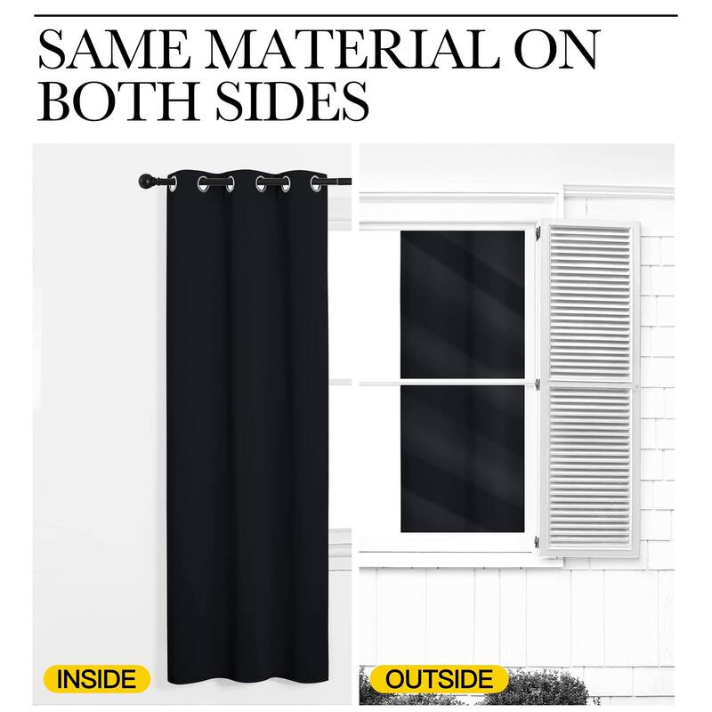Halloween Blackout Curtain Panels 86 inches Light Reducing Thermal Insulated Solid Grommet Blackout(Set of 2, 55 inches)