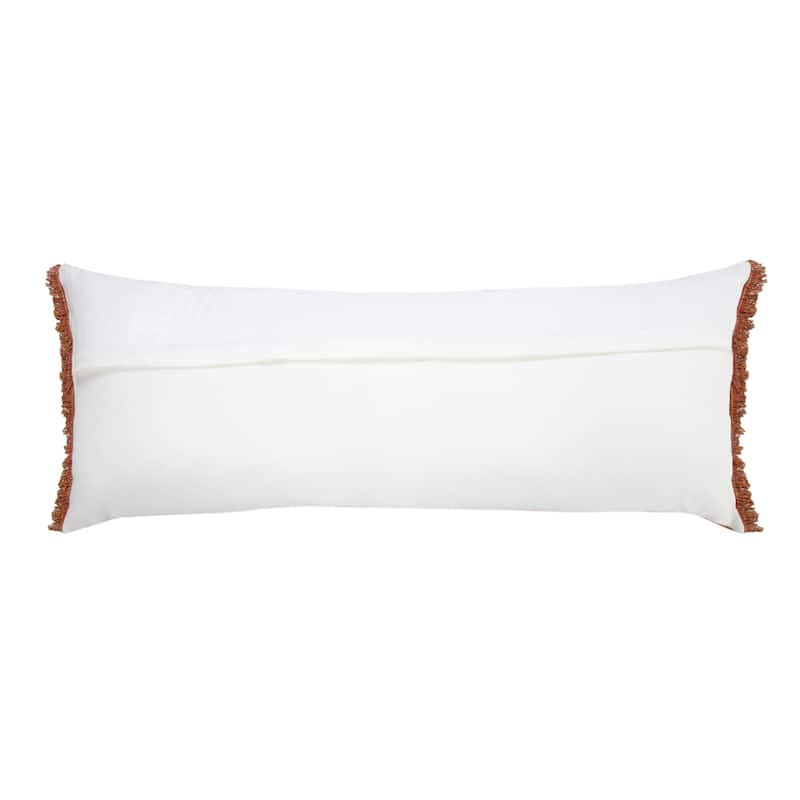 Sevita Light Pink Solid Stonewash Throw Pillow with Fringe
