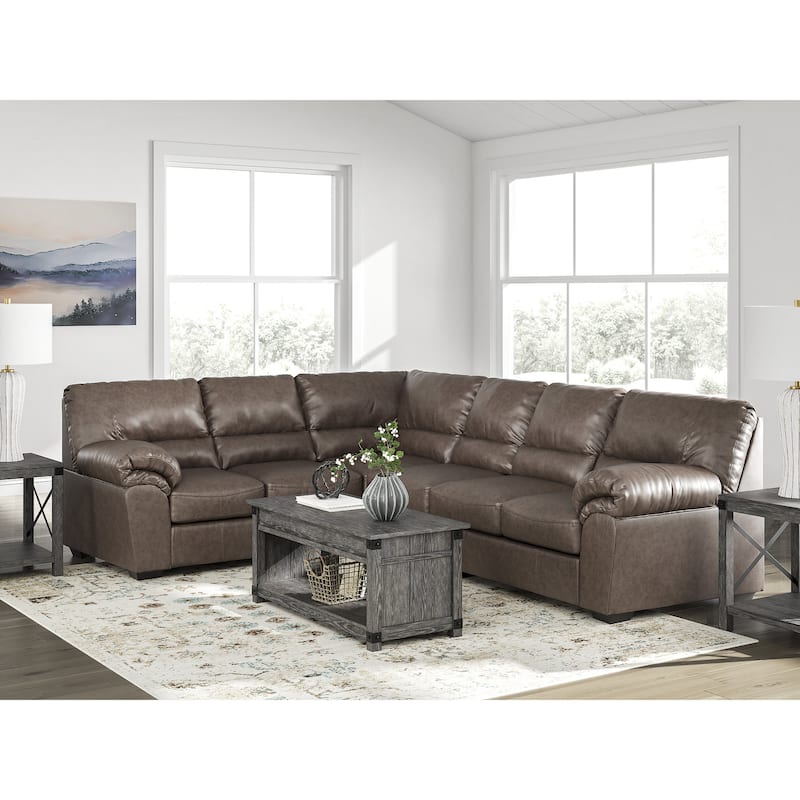 Signature Design by Ashley Whitlock Dark Brown 3-Piece Sectional - Left Facing