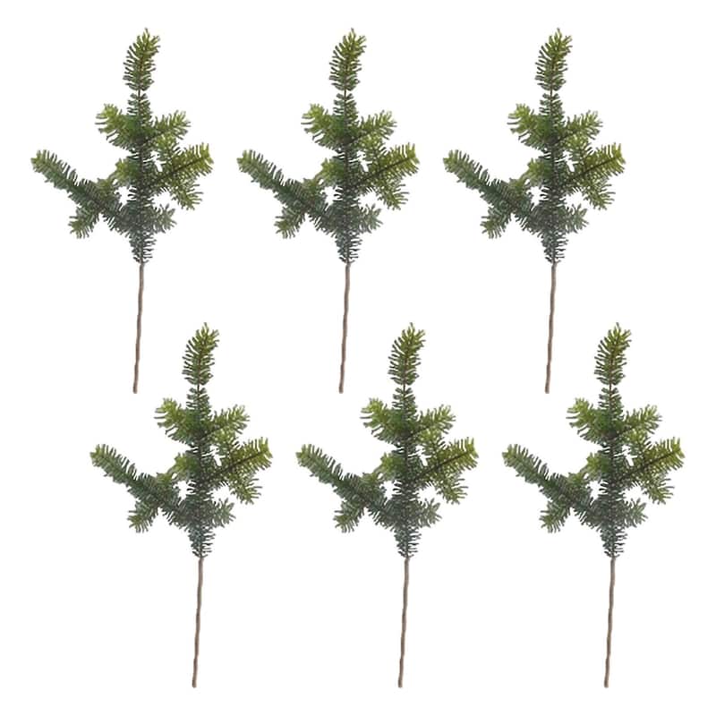 Set of 6 Green and Brown Pine Christmas Artificial Sprays 29"