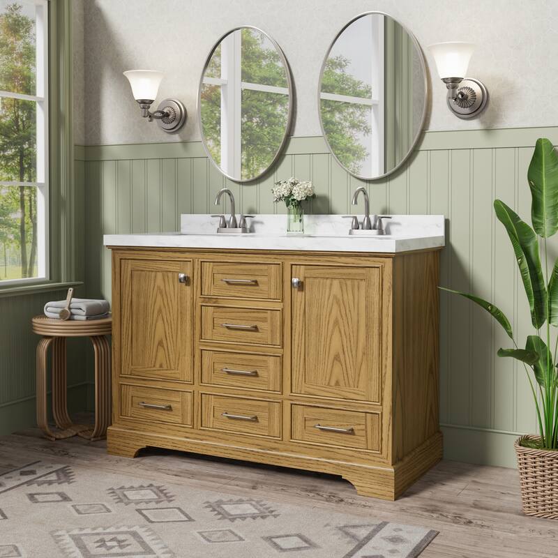 Bathroom Vanity Set Pre-installed Large Space Double Sink