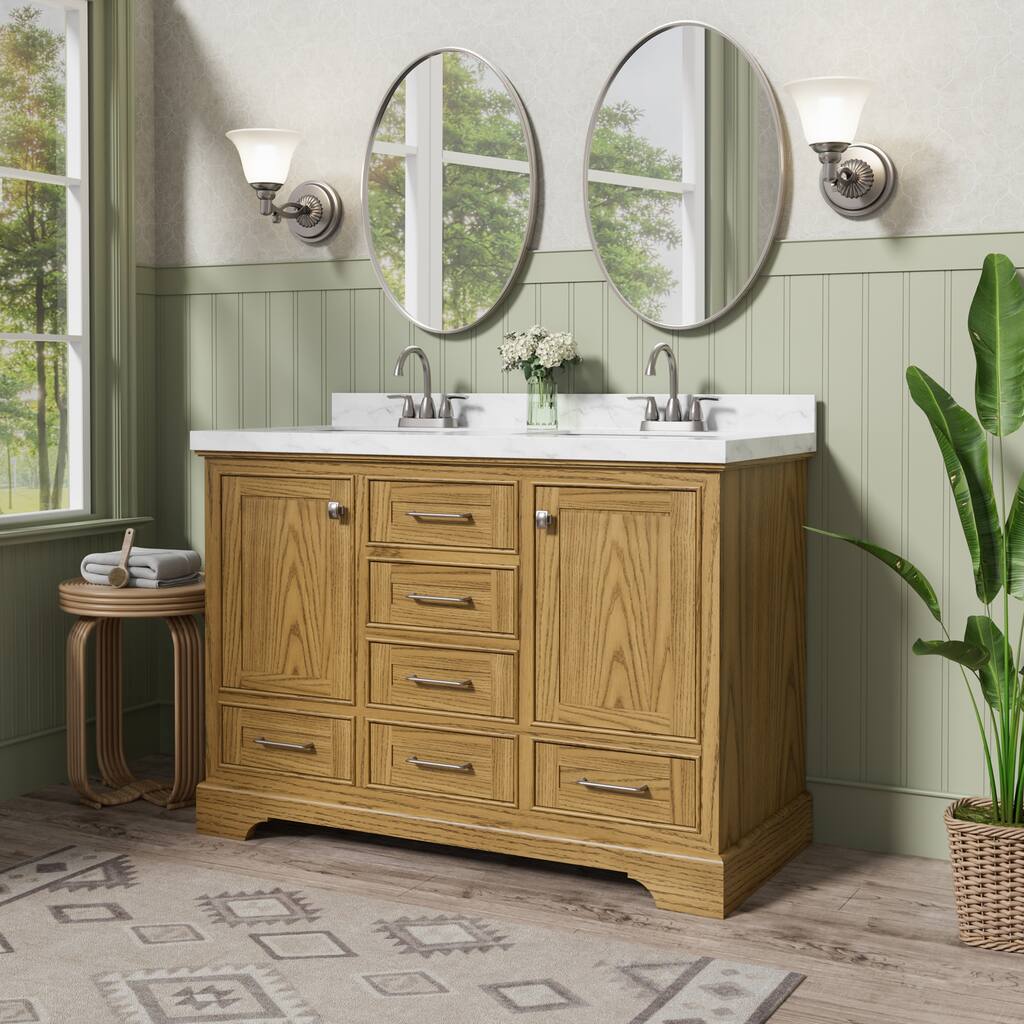 Bathroom Vanity Set Pre-installed Large Space Double Sink