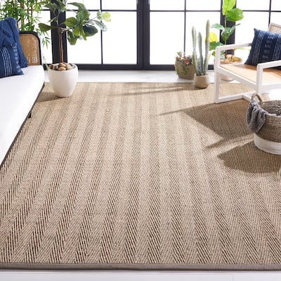 SAFAVIEH Natural Fiber Oceana Herringbone Seagrass Rug