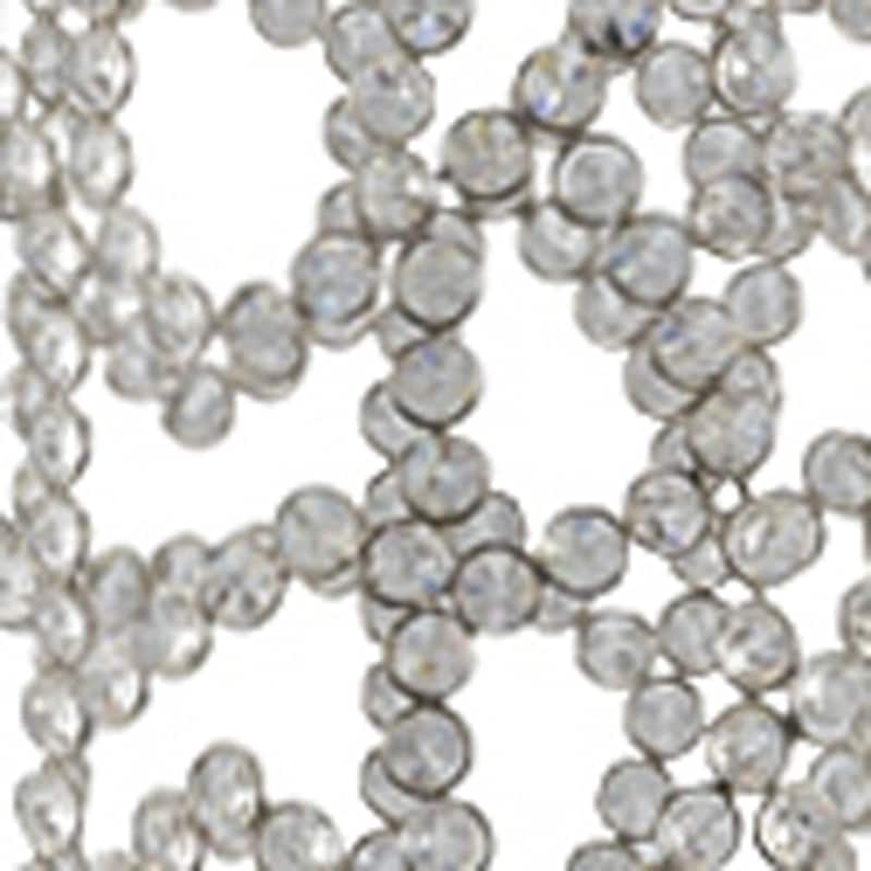 HomeRoots 47" Silver Oval Crystal Glass Floor Vase With Faux Crystals