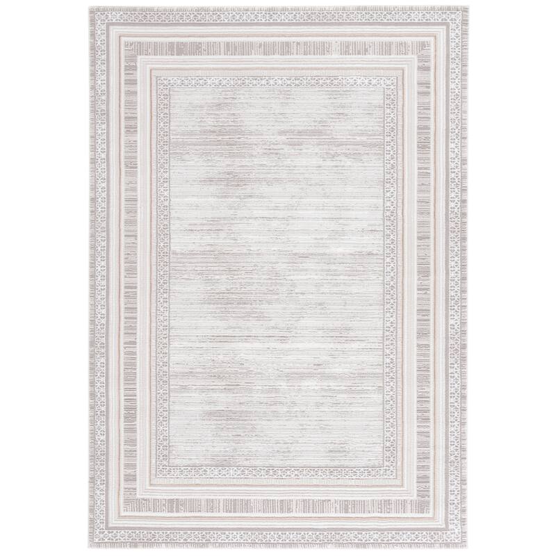 SAFAVIEH Parker Artelia Modern & Contemporary Rug - 6'7" x 6'7" Square - Taupe/Grey Gold