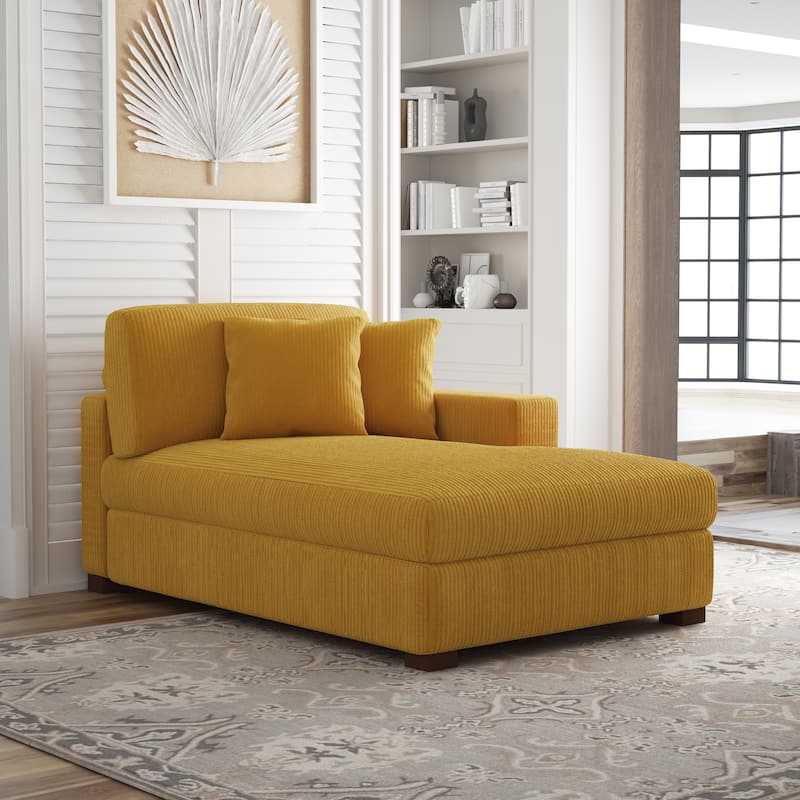 Modern Modular Sectional Sofa Corduroy Chaise Lounges