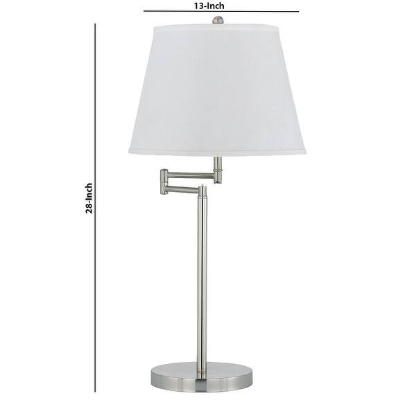 Shop Black Friday Deals On Metal Round 3 Way 28 Table Lamp With Spider Type Shade Silver And White On Sale Overstock 31681431
