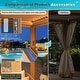 preview thumbnail 25 of 188, EROMMY Outdoor Louvered Pergola Gazebo with Adjustable Aluminum Rainproof Roof