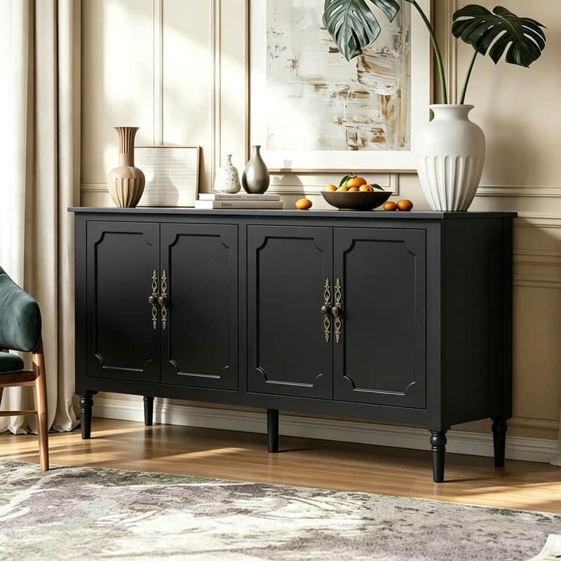 Farmhouse 59" Sideboard Buffet with Adjustable Shelves