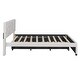 preview thumbnail 6 of 16, Linen Fabric Platform Bed with Brick Pattern Headboard, with Twin XL Trundle, Queen Size