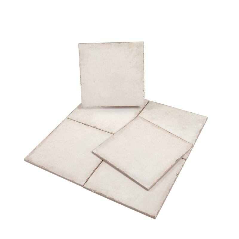 Faenza 8x8 Chalk White Porcelain Square Wall and Floor Tile (6.46 sq ft/case) - 15 Pack
