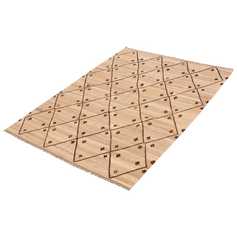 Sivas Beige Kilim 5'2" x 6'11" - 5'2 x 6'11