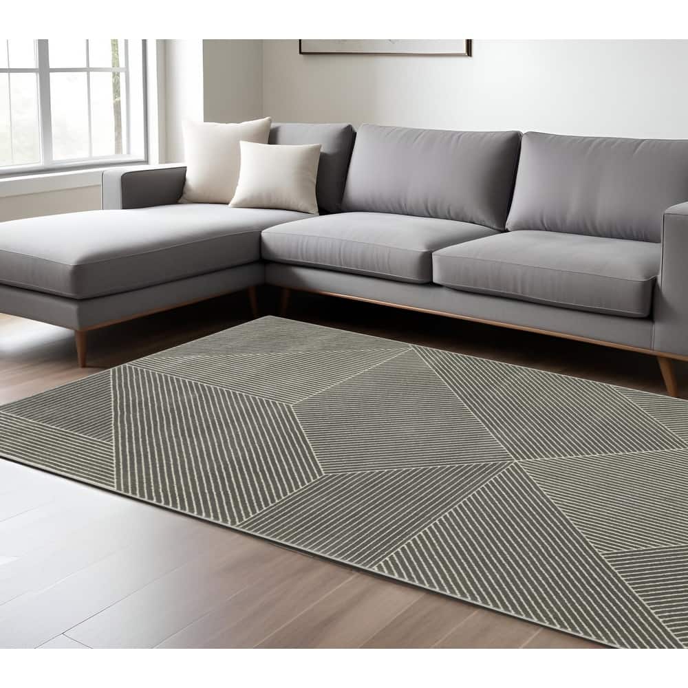 HomeRootsGeometric Modern Rectangle Area Rug
