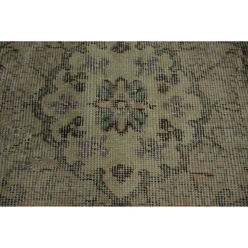 Hand Knotted Oriental 100% Wool Carpet Transitional Floral Beige & Ivories Anatolian Area Rug - 9' 5'' X 5' 9''