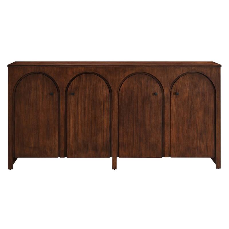 Appia Wood Grain 4-Door Sideboard Storage Cabinet