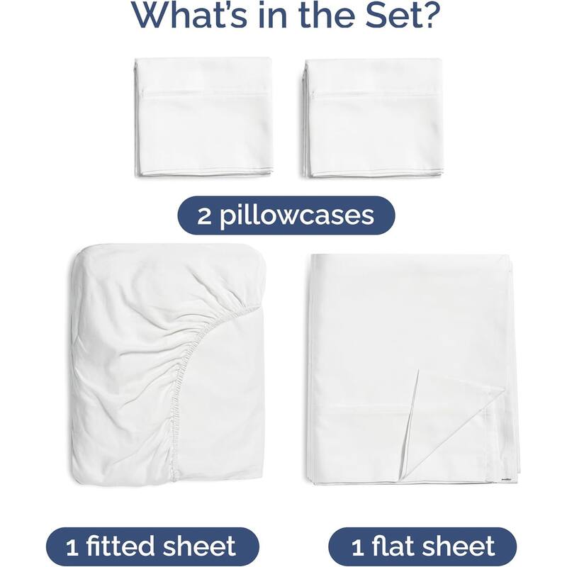 CGK Linens Solid Rayon From Bamboo 4 Piece Deep Pocket Soft Bed Sheet Set