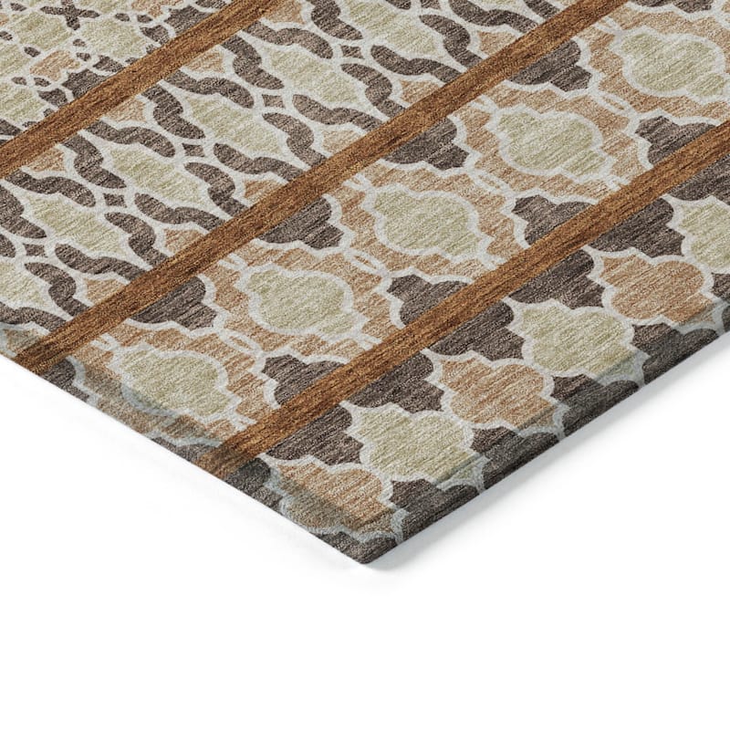 HomeRoots Quatrefoil Transitional Rectangle Outdoor Rug