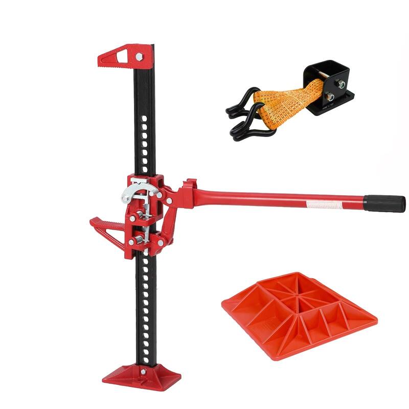 Farm Jack with Base & Hook, 7000 lbs Capacity, Heavy-Duty High Lift Jack for Off-Road, Tractor, Truck, and SUV Lifting - 33" w/ Hook+Base