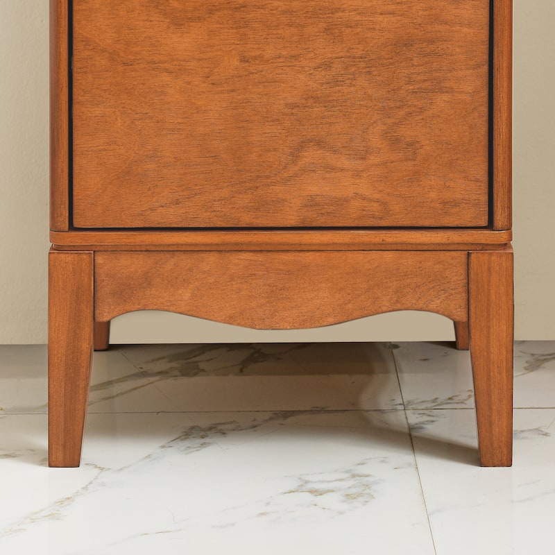 Modern Bathroom Floor Cabinet &Linen cabinet with Adjustable Shelves,Antique Brass(14.5"×12.6"×35.7")